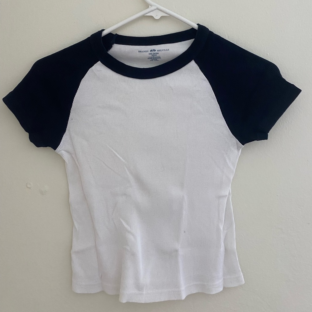 John Galt White & Blue Bella Colorblock Top